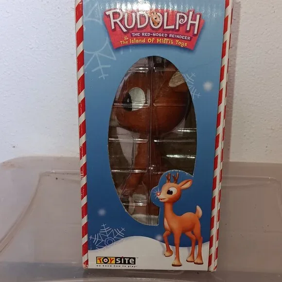 NIB Toysite Rudolph the Red Nosed Reindeer Bobblehead - Picture 1 of 3
